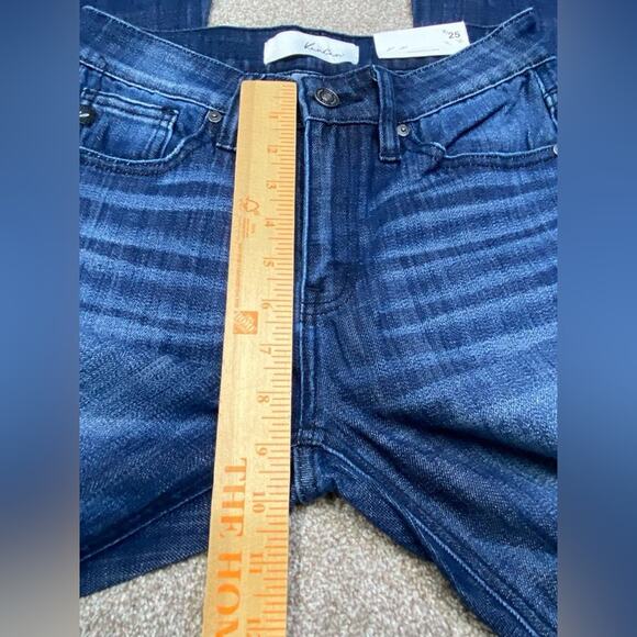 Kancan bootcut jeans womens sz 3/25 mid rise dark wash stretch blue jeans NWT - Picture 13 of 15